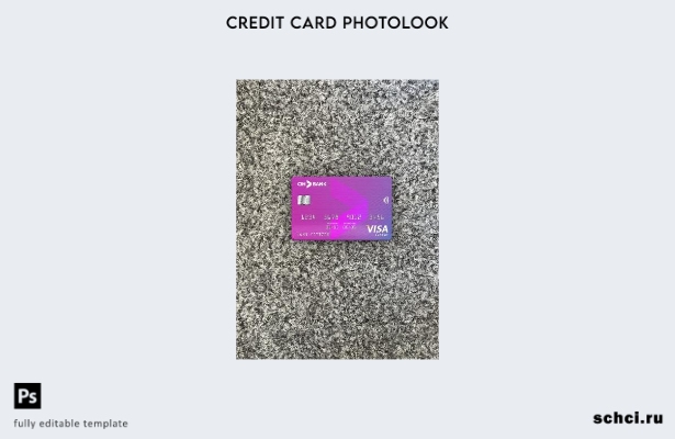 цифровая загрузка Марокко CIH Bank Visa Classic Card Photoview Front Template
